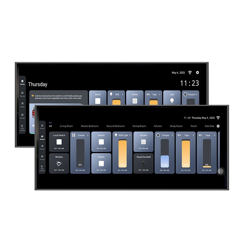 Смарт-панель центрального керування Tuya 12.3″ з голосовим управлінням, шлюзом та модулем фонового аудіо