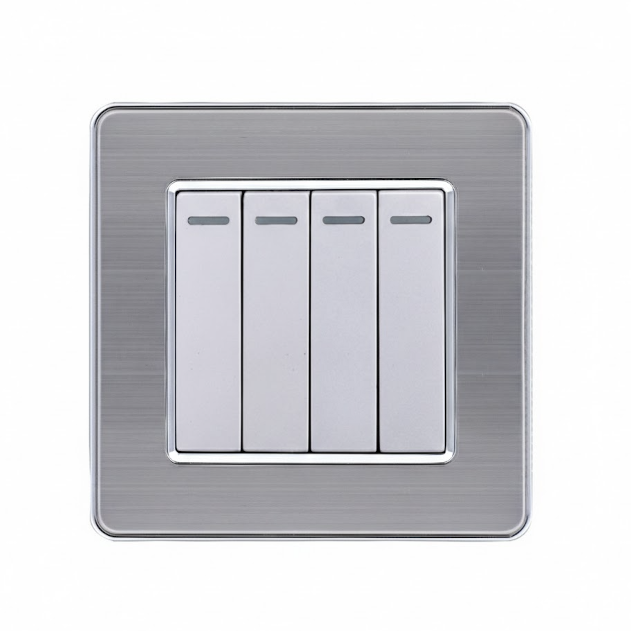 Чотирьохклавішний вимикач світла EIOMR, сірий матовий