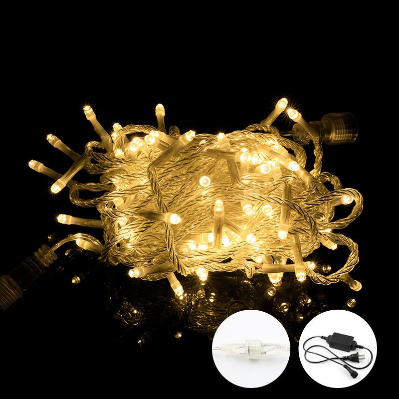 Гірлянда LED 24V Теплий білий на мідному дроті 10–100 м, 100–800 LED, без трансформатора, IP66