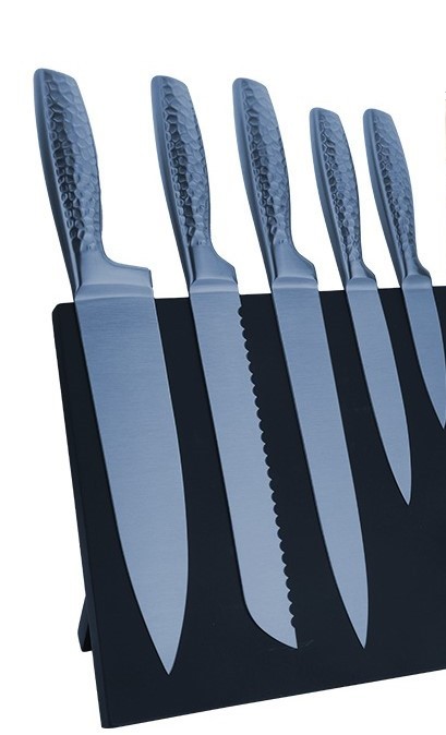 Набір кухонних ножів із синім титановим покриттям
