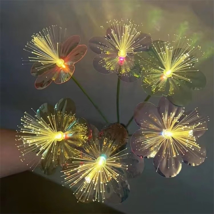 Сонячна волоконно-оптична лампа-метелик IP65 78 см, теплий білий 3500K