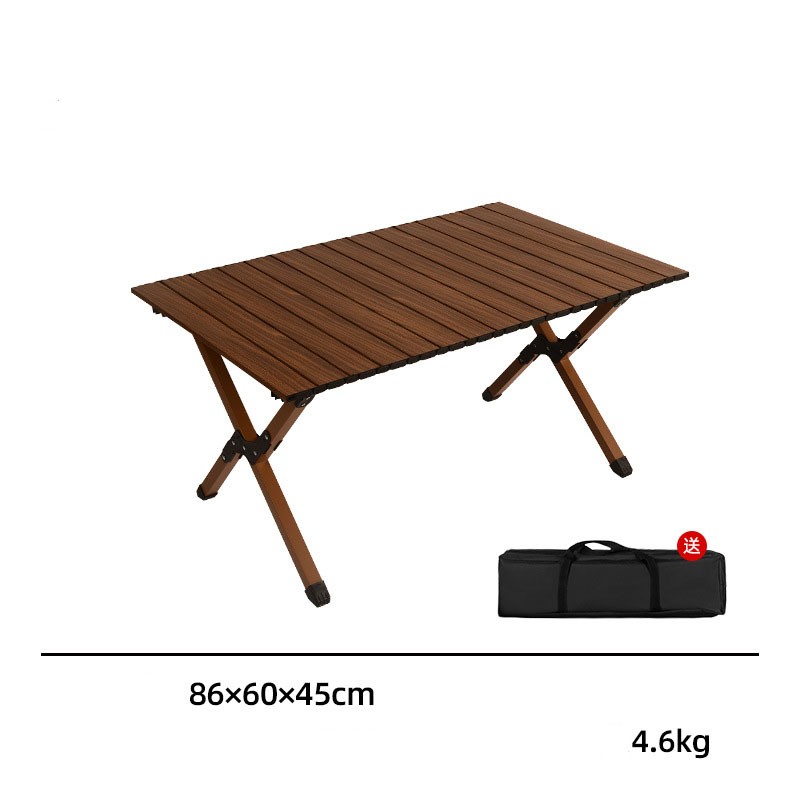 Стіл кемпінговий складний Roll Table 58–86 см, вуглецева сталь, портативний з чохлом