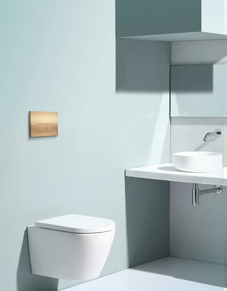 Інсталяція для підвісного унітазу Anchuan 8810 з вертикальним прихованим бачком та панеллю з нержавіючої сталі