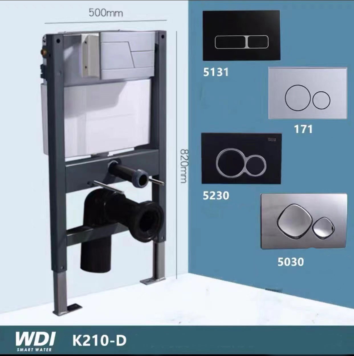 Інсталяція для підвісного унітазу WDI (K130-D / K301-D / K210-D) з прихованим бачком