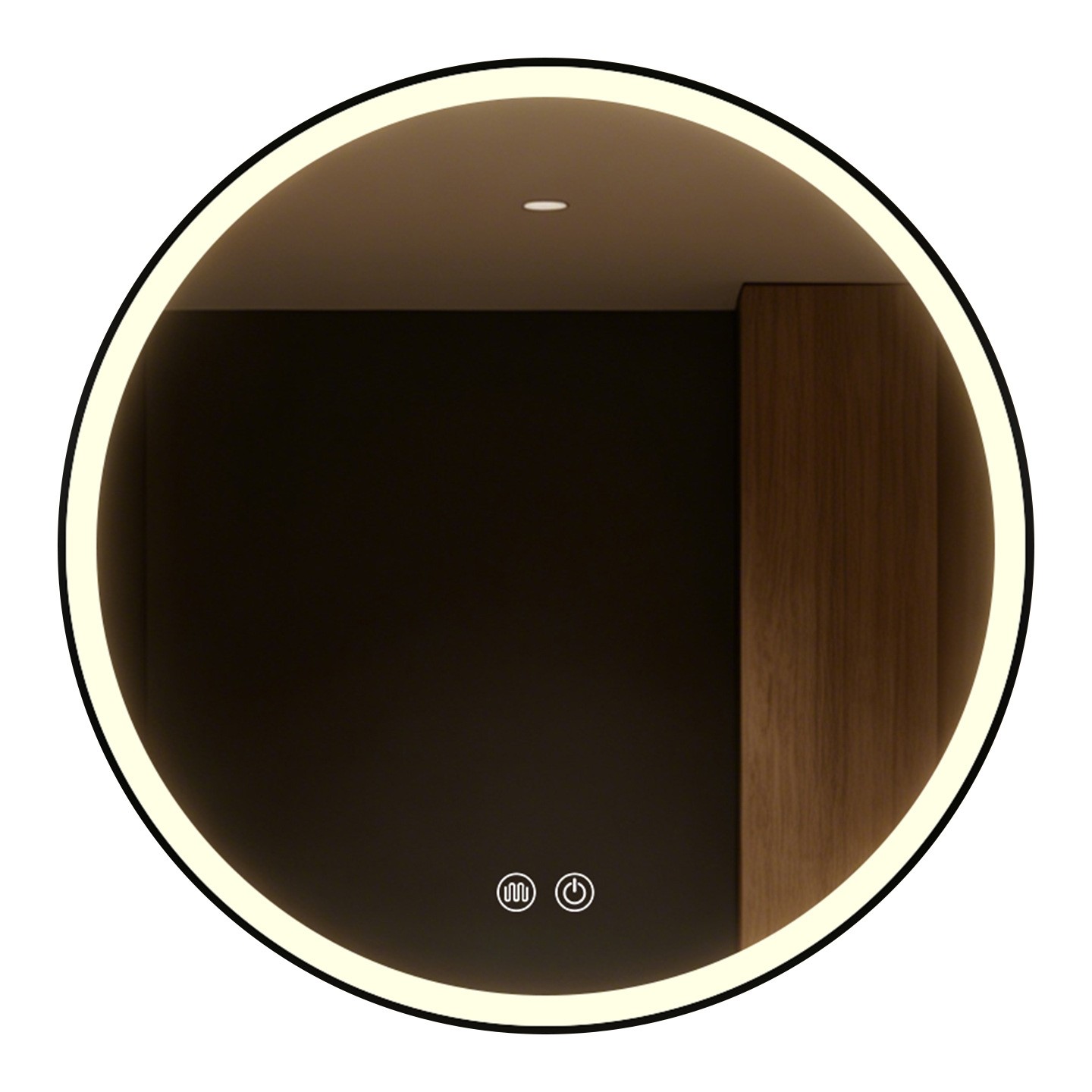 Преміальне кругле LED дзеркало | Anti-Fog | Touch | 50 см | Black / Gold / Gunmetal / Rose Gold