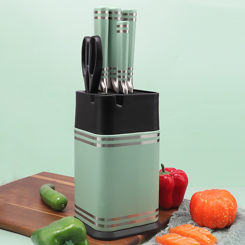 Набір кухонних ножів з нержавіючої сталі в зеленому кольорі