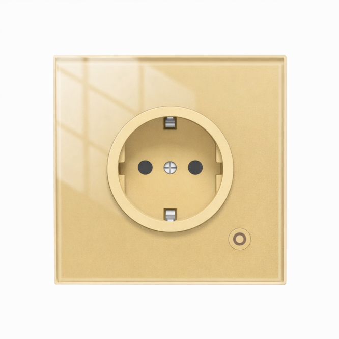 Розумна ZigBee розетка золота Moes (EU стандарт, 16A) з моніторингом енергоспоживання