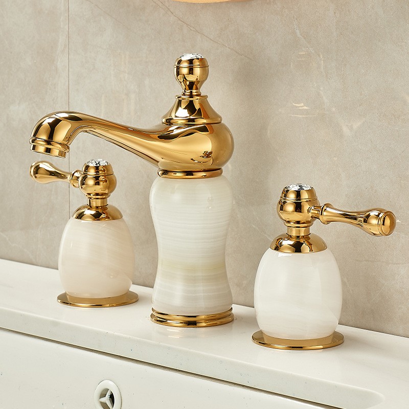 Змішувач для умивальника YS579, трьохотворний, латунь