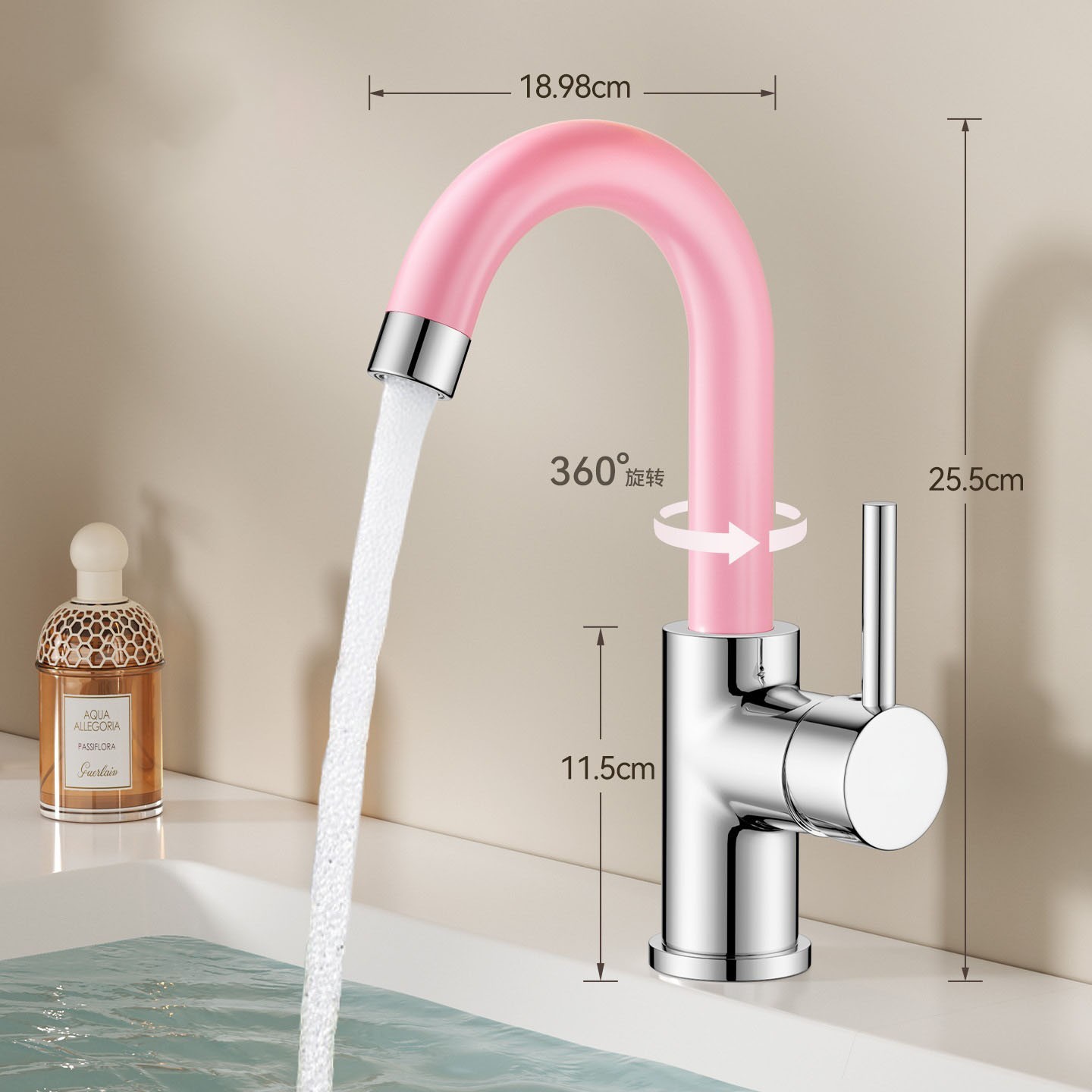 Кухонний змішувач Mi Xiaomu Dopamine, 360°, двоступінчастий потік, хромована латунь