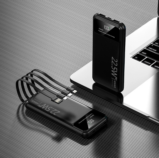 Портативний зарядний пристрій (Power Bank) DX67 20000 мА·год з кабелем, ультратонкий зовнішній акумулятор