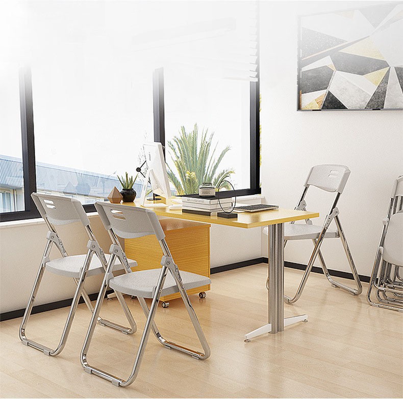 Складний стілець для конференцій та тренінгів 9017 з металевим каркасом