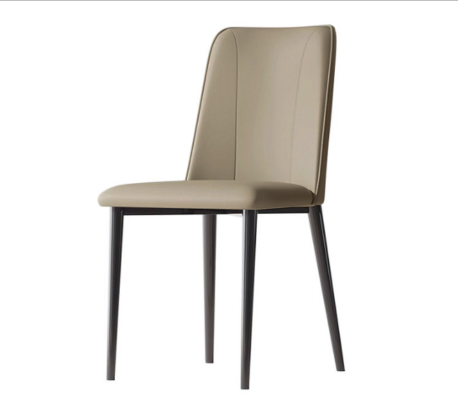 Сучасний обідній стілець з екошкіри, хакі