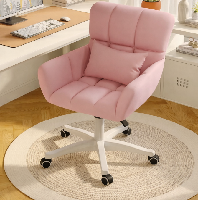Комп’ютерне крісло з подушкою, рожевий