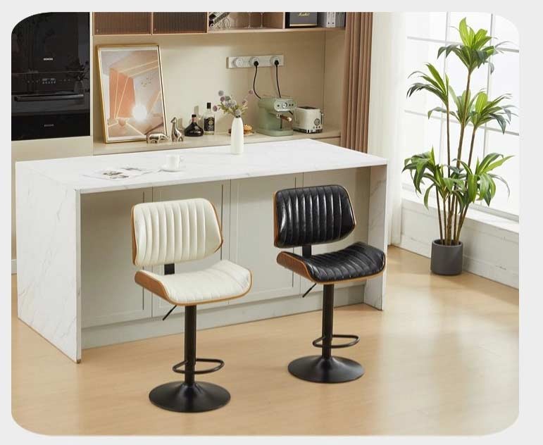 Барний стілець з масиву дерева, поворотний, регульована висота, сучасний мінімалізм