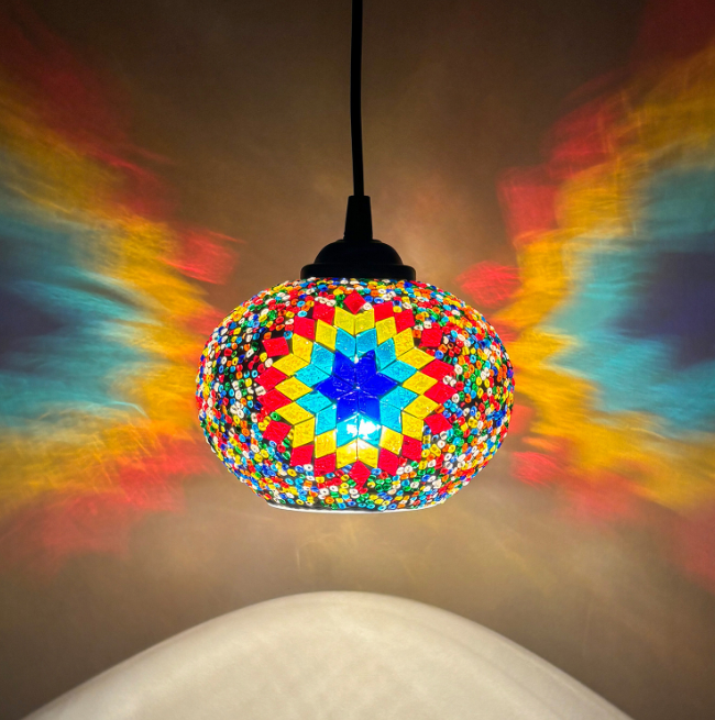 Підвісний світильник, мозаіка, кольоровий А