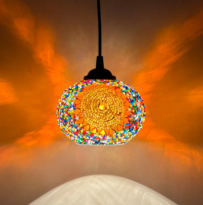 Підвісний світильник, мозаіка, кольоровий С