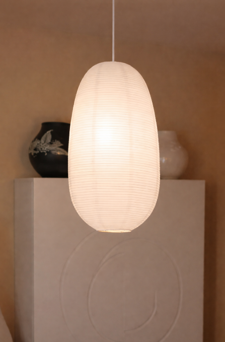 Паперовий ліхтар в японському стилі, креативний абажур, овальний, + патрон для лампи, +лампочка