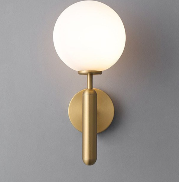 Настінний світильник у сучасному стилі, золотий, трьохкольорове світло