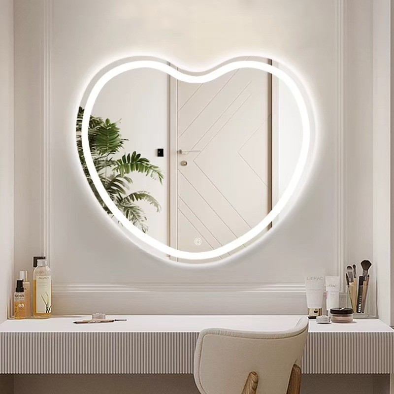 Фігурне LED дзеркало з контурною підсвіткою (Backlight) 60×50 см | Один сенсор | Три режими світла | Плавне регулювання яскравості | Nordic стиль