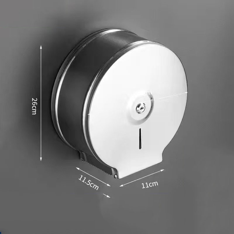 Великий круглий тримач (диспенсер) для туалетного паперу, настінний