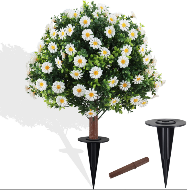 Декоративний садовий кущ з ромашками, 60 см, колір білий