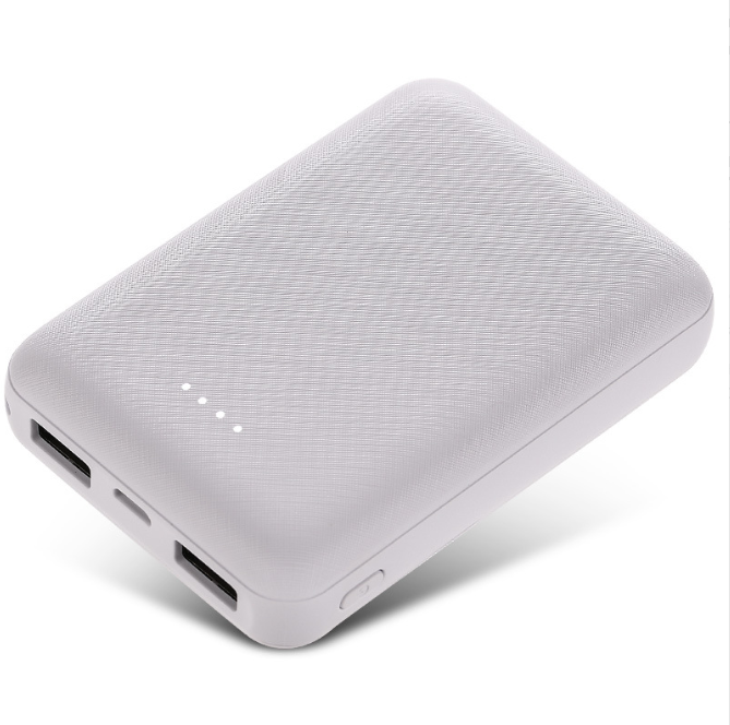 Компактний зовнішній акумулятор (Power Bank), білий, 5000mAh