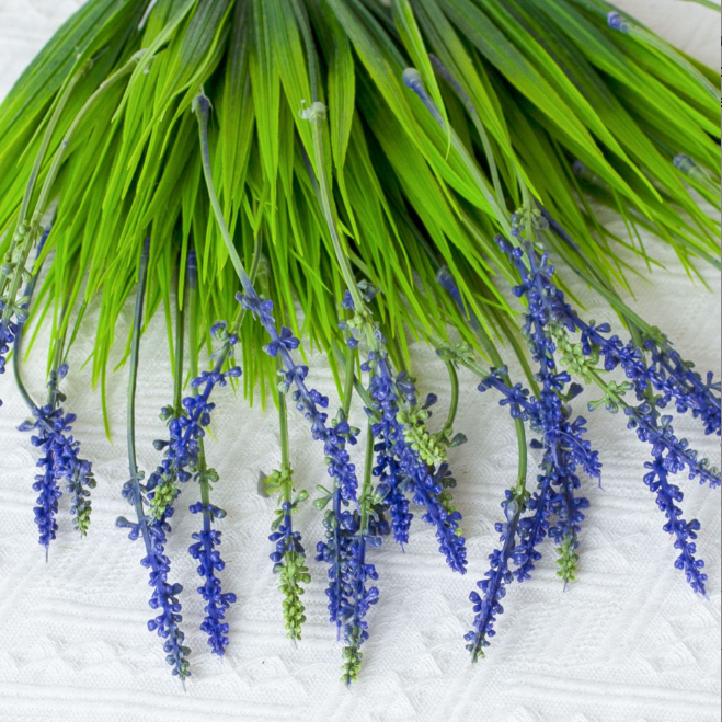 Декоративна штучна лаванда з травою