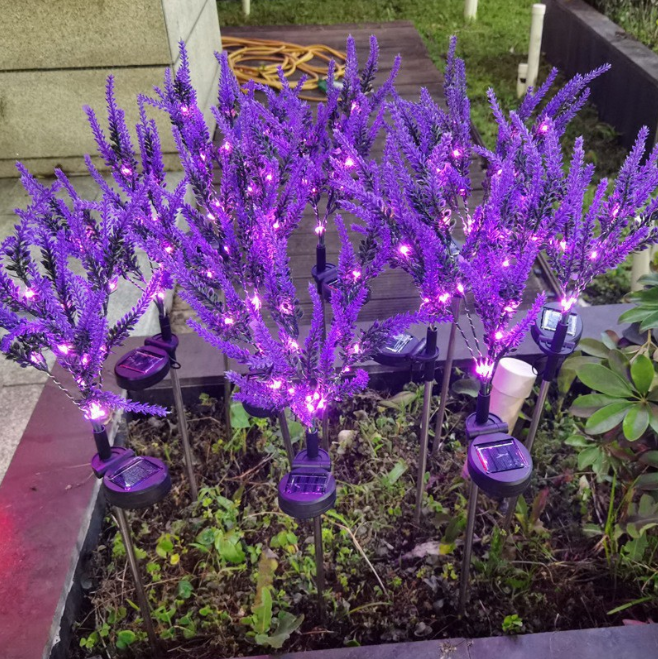 Садовий світильник «Лаванда» на сонячній батареї LED